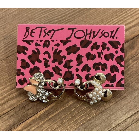 Betsey Johnson Statement Minnie & Mickey Mouse Earrings NEW - Picture 2 of 4